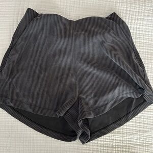 Lululemon Athletica Black Ribbed Shorts